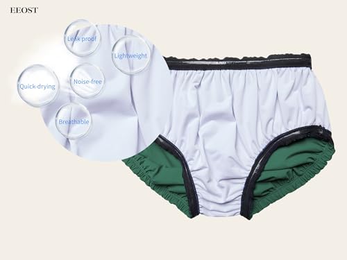 Image of Youth /Big Kids Special Needs Swim Diapers Reusable Swimwear for Incontinence Cloth Diaper Covers Waterproof,Leakproof(Green,3-4T)