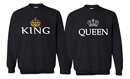 King & Queen Personlized Couple Customized Hoddie T-Shirt Tank Top Crewneck