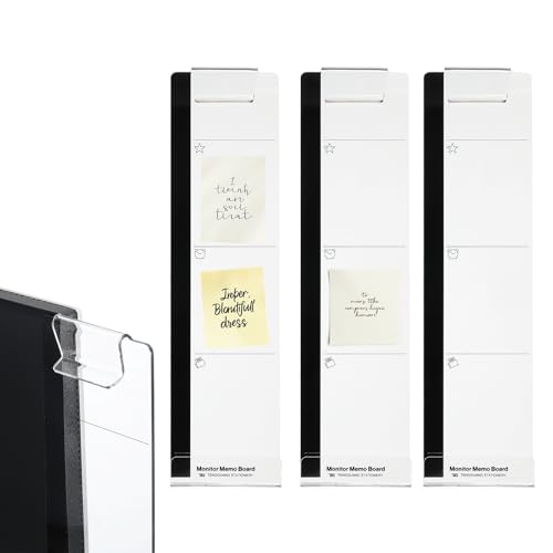 Accessoire ordinateur bureau pour ranger ses post-it et son smartphone sur l'écran