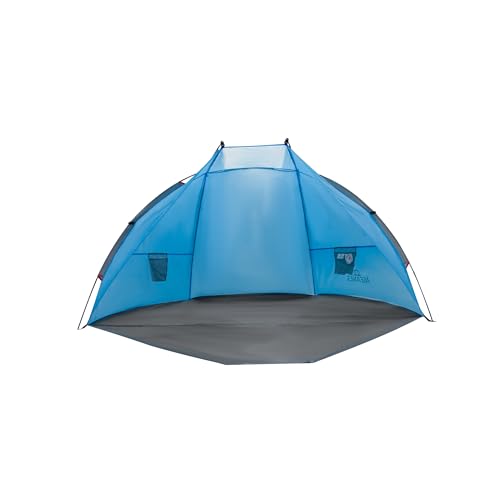 ASFANES Tienda de campaña de playa, tienda de campaña para 1 a 2 personas, fácil instalación y toldo portátil para refugio solar, cabaña de pesca al aire libre, color azul.