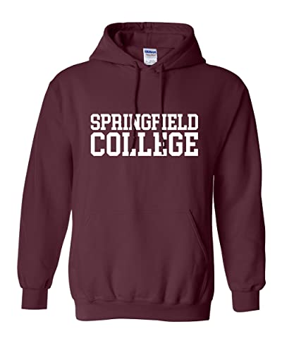 CreateMyTee Springfield College Block Letters Unisex Hooded Sweatshirt - Springfield Pride Apparel
