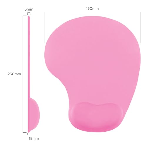 OcioDual Alfombrilla ratón Reposamuñecas Rosa Claro, Alfombra Raton Ordenador con Apoyo de Gel, Tapete Escritorio Mouse Pad Almohadilla Raton Ergonomica con Base de Goma Antideslizante - imagen 6