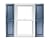 Polaris Homeside Raised Panel Vinyl Shutters (1 Pair) 14-1/2in. x 31in. - 610 Indigo Blue