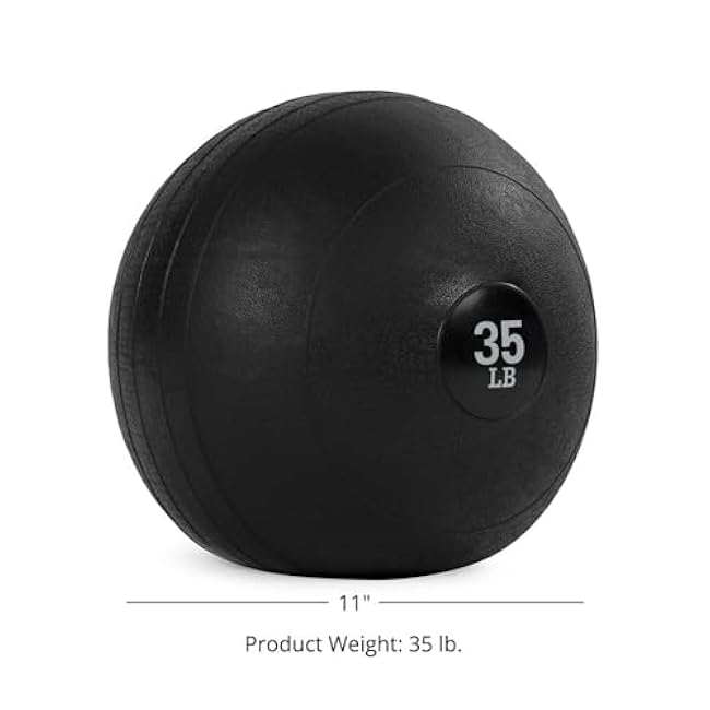 Titan Fitness Rubber Slam Ball, Dead Weight Ball Absorbs Impact, Minimal Bounce, Textured Surface for Strength and Conditioning, Cardio Workouts, Full Body Workout