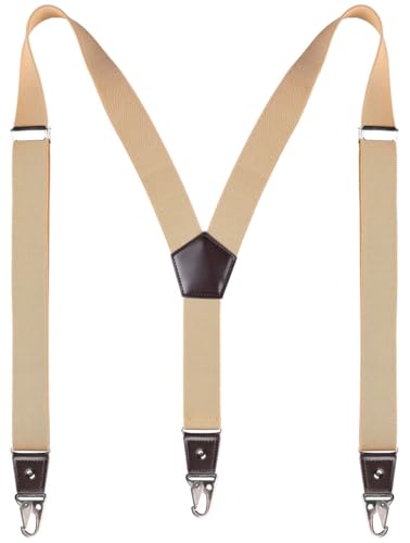 Image of Suspenders for Men with Snap Hooks Adjustable 1.4 inch Wide