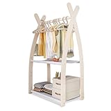 MAMOI® Perchero de Pie Infantil | Colgador Ropa Niños | Burro Madera para Habitación Bebés | 95x106x32cm / 53x95x32cm | 100% Eco | Hecho en la UE