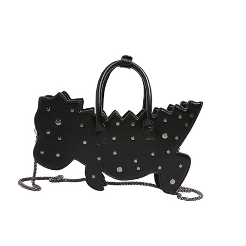 Sac à main à bandoulière en cuir synthétique, sacoche dinosaure tendance filles