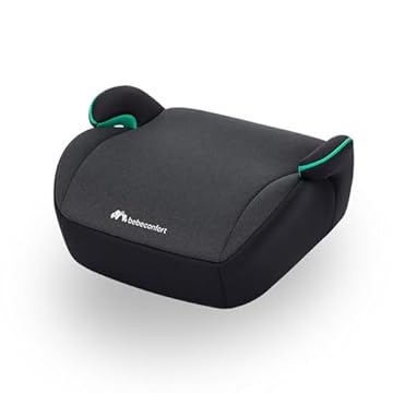 Bebeconfort Manga i-Safe Rialzo Auto, Alzatina auto per bambini 6-12 anni, 128-150 cm, Seggiolino auto leggero e compatto, Seduta imbottita, Colorato di Nero