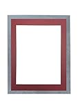 picture frames canada bulk Cadre H7 Mineral Gris avec monture rouge 40 x 30 cm Taille de l'image 12 x 8 pouces Verre en plastique