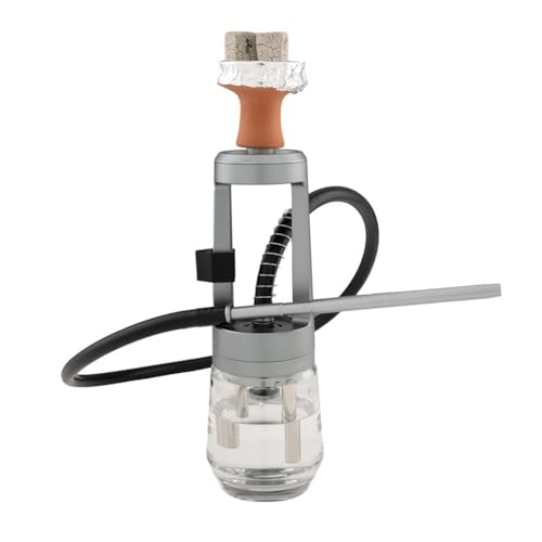 Premium Modern Hookah Set with Silicone Hose & Glass Base,
