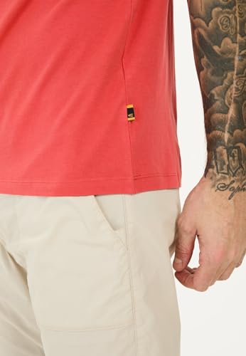 camel active Herren T-Shirt aus Organic Cotton Sonnenverfärbtes Rot, Menswear-m Camiseta, Rojo desteñido por el Sol, Hombres