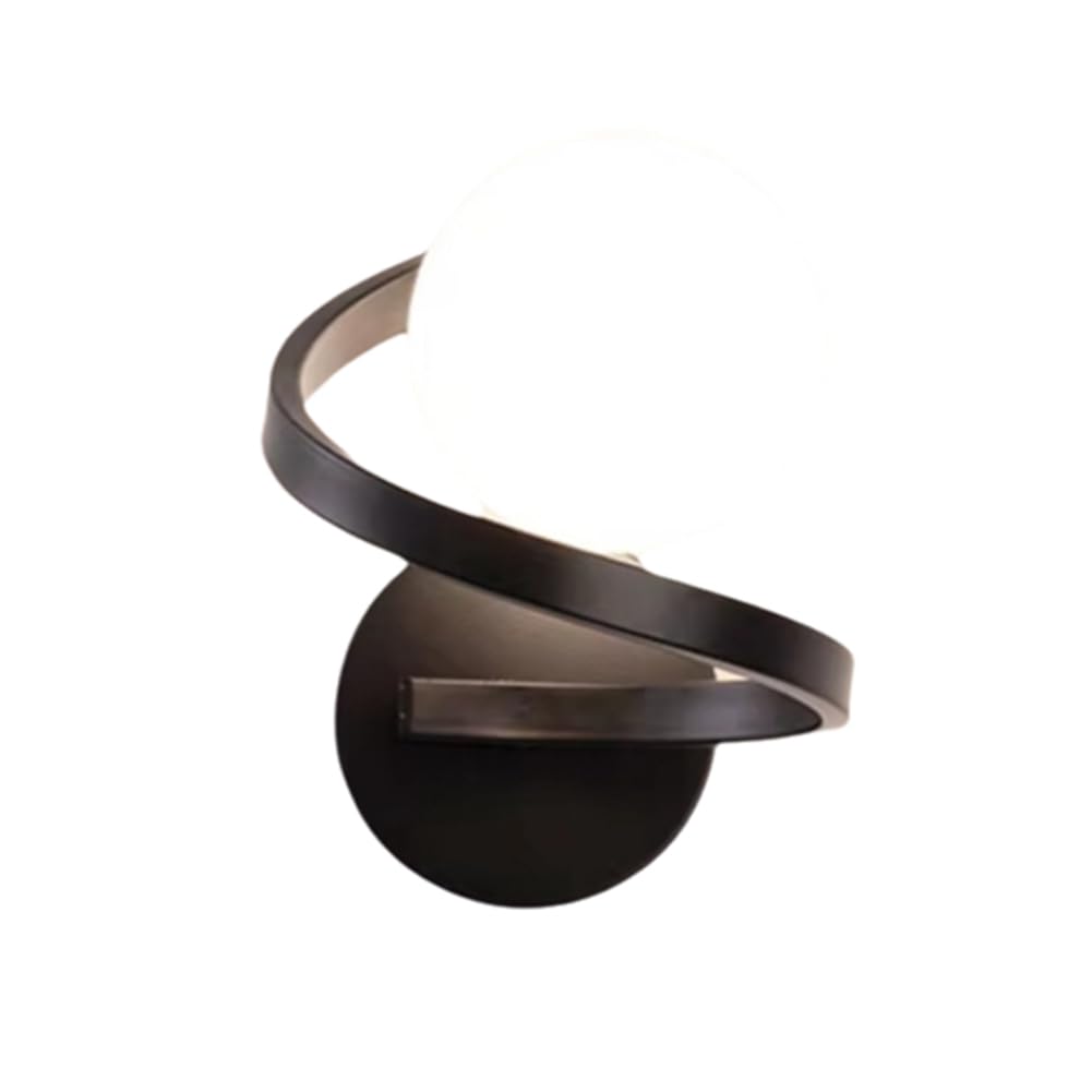 CTRLZS Black Copper Indoor Bedroom LED Wall Lights with Bulb for Bedside Bedroom Nordic LED Wall Lamp Wall Sconce Decro