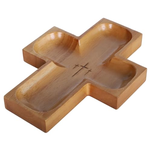Générique di preghiera in legno | rustico religioso in legno di grande capacità | Centrotavola incrociata | Per tutti i giorni Colazione Insalata Torta Frutta Desserts Buffet Ricevere