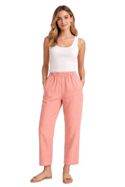 D & D Colors Women's Mid Waist Pants | Casual Straight Fit Trousers for Women | Soft Breathable Comfortable Office Wear Formal Everyday Stylish Bottom Wear-image-2