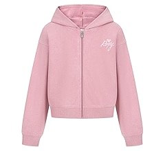Roxy Girls' Full-Zip Fleece Hoodie Sweatshirt, Grape Nectar