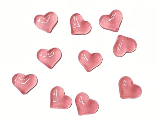 Set de 10 imanes de nevera en forma de corazón coloridos