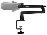 GRAPHT マイクアーム ロープロファイル MICROPHONE ARM 【ブラック】耐荷重 2kg 360度回転 角度調節可能 3/8 5/8 マイククリップ付き クランプ式 配信 レコーディング ゲーム実況 ストリーミング