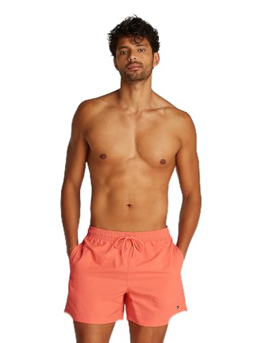 Tommy Hilfiger Medium Drawstring Bañador para Hombre, Pink Poppy, L