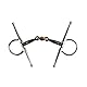 AK Full Cheek Cooper Diamond Horse Riding Bit mit Schweißeisen-Mundstück Horse Bits AKRS-2614 (Deutsch/Silber, 6.00’’)