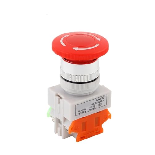 Bouton d'arrêt d'urgence LAY37 verrouillage mécanique pour couper alimentation
