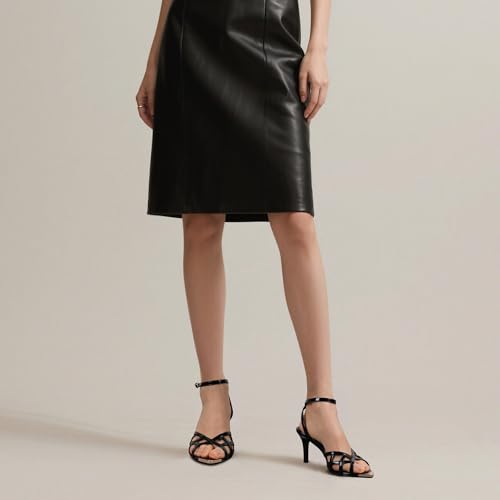 Women's Strappy Ankle Strap Sandals Open Pointed Toe Stiletto High Heels Prom Dress Shoes4