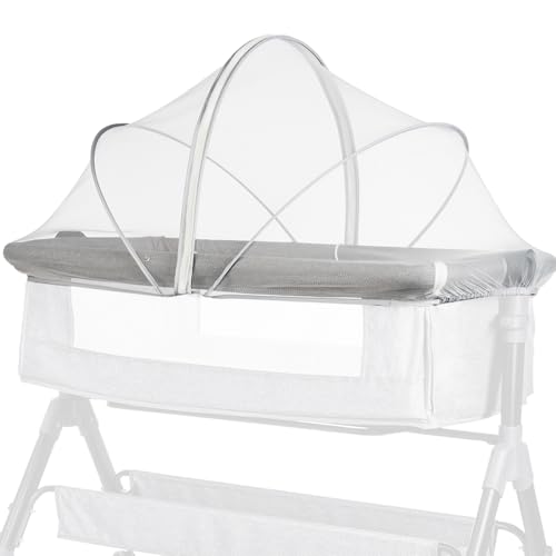 Jonuin Moustiquaire Lit Bébé Respirant, 55cmx100cm Moustiquaire Berceau Bebe, Moustiquaires Cododo avec Fermeture Éclair, Simple à Installer, Respirant et...