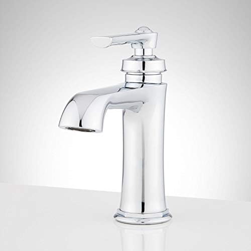 Signature Hardware 433248 Cooper Single Hole Bathroom Faucet with Pop-Up Drain Assembly