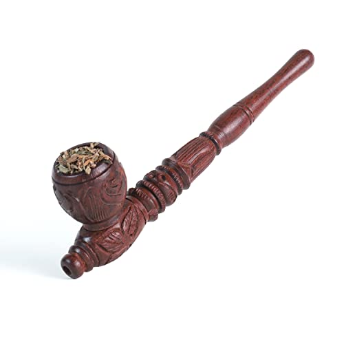 Image of ROYAL SWAG Antique Wooden Smoking Pipe with Removable Bowl | Natural Wood Build | Classic Vintage Design | Smooth Finish | Durable & Reusable | Handcrafted Premium Look for Collectors & Style