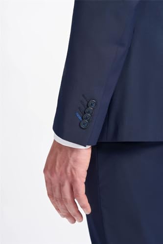 Men's Suit Navy Blue 2 Piece Double Breasted Tailored Fit Formal Wedding Dress4