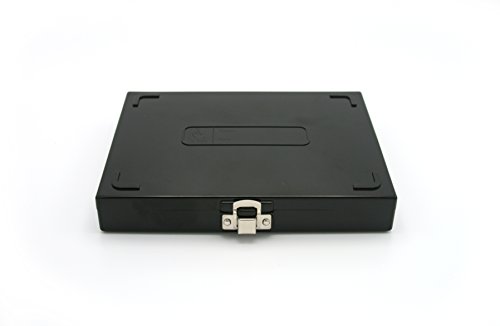 Heathrow Scientific - HEA15994G HD15994G Black Cork Lined 100 Place Microscope Slide Box, 8.25" Length x 7" Width x 1.3" Height
