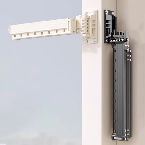 OIFJROIW Tendedero retráctil Ropa, Tendedero Montado Pared Giratorio 360°, Perchero Extensible Multifuncional, para Balcón, Lavandería, Baño