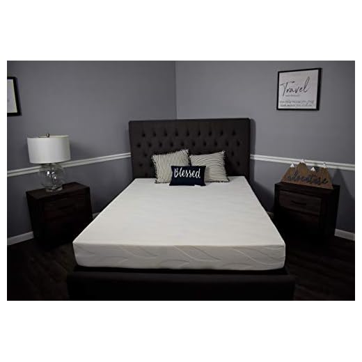 American Mattress Company 8" Graphite Infused Memory Foam-Sleeps Cooler-100% Made in The USA-Medium Firm (Queen)