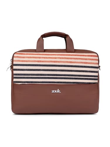 Image of ZOUK Arin Laptop Bag | Slim & Stylish Laptop Bag for Women Office Use | Fits 15.6+ Inch Laptop | Padded Compartment Fits up to 17 Inch Laptop | Water-Resistant | Lightweight
