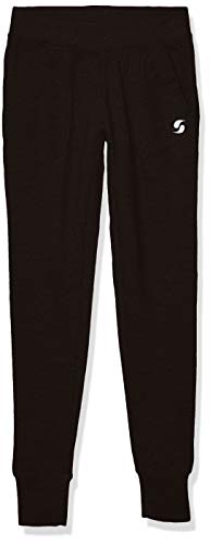 Soffe Girls' Big French Terry Comfy Pant, Black, Small