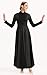 Sanmsoner Praise Dance Dresses for Women High Neck Long Sleeve Dancewear Liturgical Worship Dress,Soft Lining(238110-06-M) Black-Solid