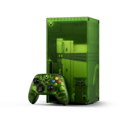 Xbox Series X - X25 Special Edition Gaming Console - 1TB SSD - Includes Wireless Controller & Halo Campaign Evolved - 4K Gaming - 120FPS - Translucent OG Green