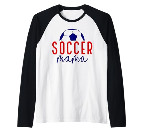 Fútbol Mamá Vintage Fútbol Mamá Madre Mamá Fútbol Camiseta Manga Raglan