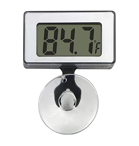 Thermomètre Aquarium Thermometre étanche avec ventouse Thermimètre reptile, Thermométrie de réservoir de poisson Thermométrique numérique de réservoir à poisson avec grand LCD Affichage de la température de l'eau pour le poisson