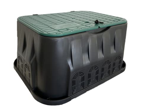 UZMAN 14' Jumbo Ventilbox Ventilkasten 630x485x295mm – Robuster Wasserschacht für Gartenbewässerung, Bewässerungssysteme, Ventilschacht & unterirdische Installation.