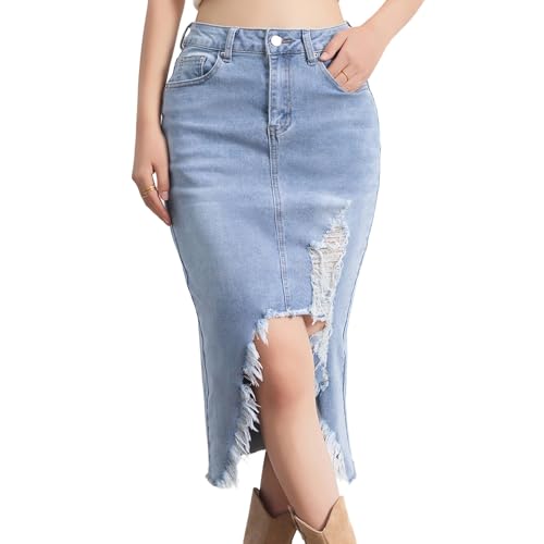 Jean stretch en denim souple femme pantalon taille haute élastique ligne A