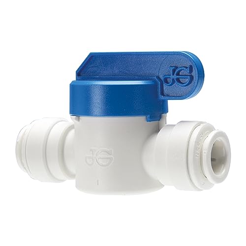 John Guest PPSV041212WP Plastic Push Shut Off Valve, 3/8 in. Tube OD, White