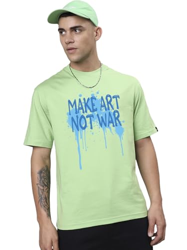 T-shirt pour homme avec imprimé graphique surdimensionné vert Jade Lime taille L