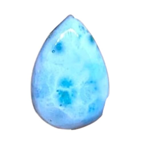 Larimar naturel taillé en poire, cabochon haut de gamme pour pendentif