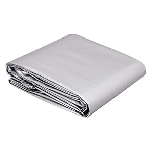 Amazon Basics Multi Purpose Waterproof Poly Tarp Cover, 12 X 20 FT, 16MIL Thick, Silver/Black, 1-Pack (Previously AmazonCommercial brand)