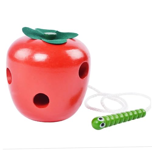 NASSMOSSE Juguete de Oruga Muy Hambriento, Juguete de Cordones de Madera, Aprendizaje Educativo Montessori Block Rompecedentes para niños pequeños Niñas