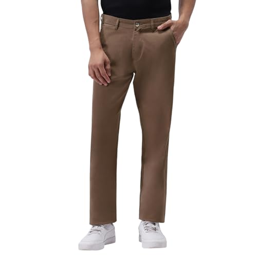Image of Urbano Fashion Men's Regular Fit Mid Rise Cotton Casual Chinos Trousers Stretch