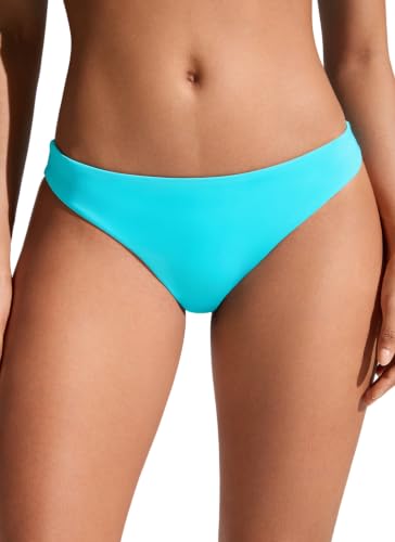 Image of CRZ YOGA Low Waisted Bikini Bottoms | Mid Cut Leg, Medium Bum Coverage, Full Lining, Swim, Bathing Suit Briefs for Women