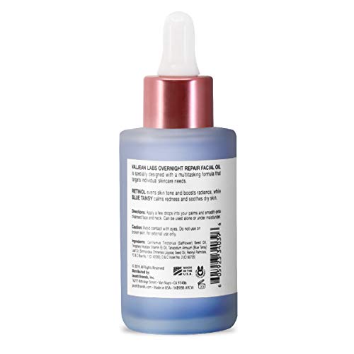 Valjean Labs Overnight Repair Facial Oil | Retinol And Blue Tansy | Helps To Even Skintone, Calm And Soothe Redness | Cruelty Free, Vegan, Made In Usa (1.83 Oz) #TOP1