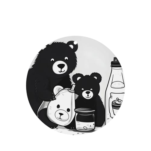 Hojas aromáticas para auto con diseño de oso y botella de leche miniatura 1