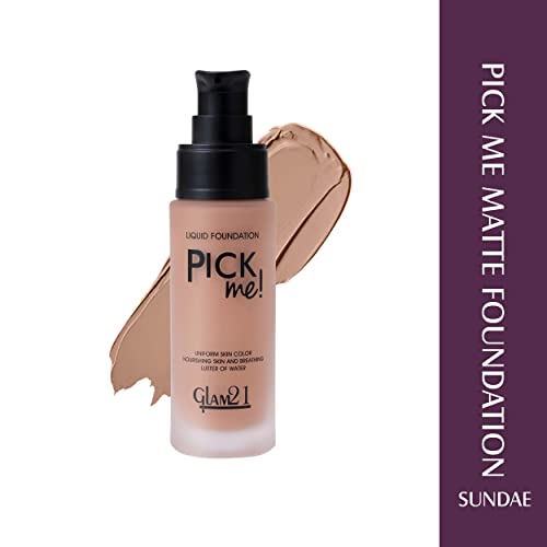 Image of Glam21, Pick Me! Matte Foundation for Non-sticky Instant Spotless Glow with Long Day Matte Coverage | Increase Skin Breathability | F6514, Shade-04